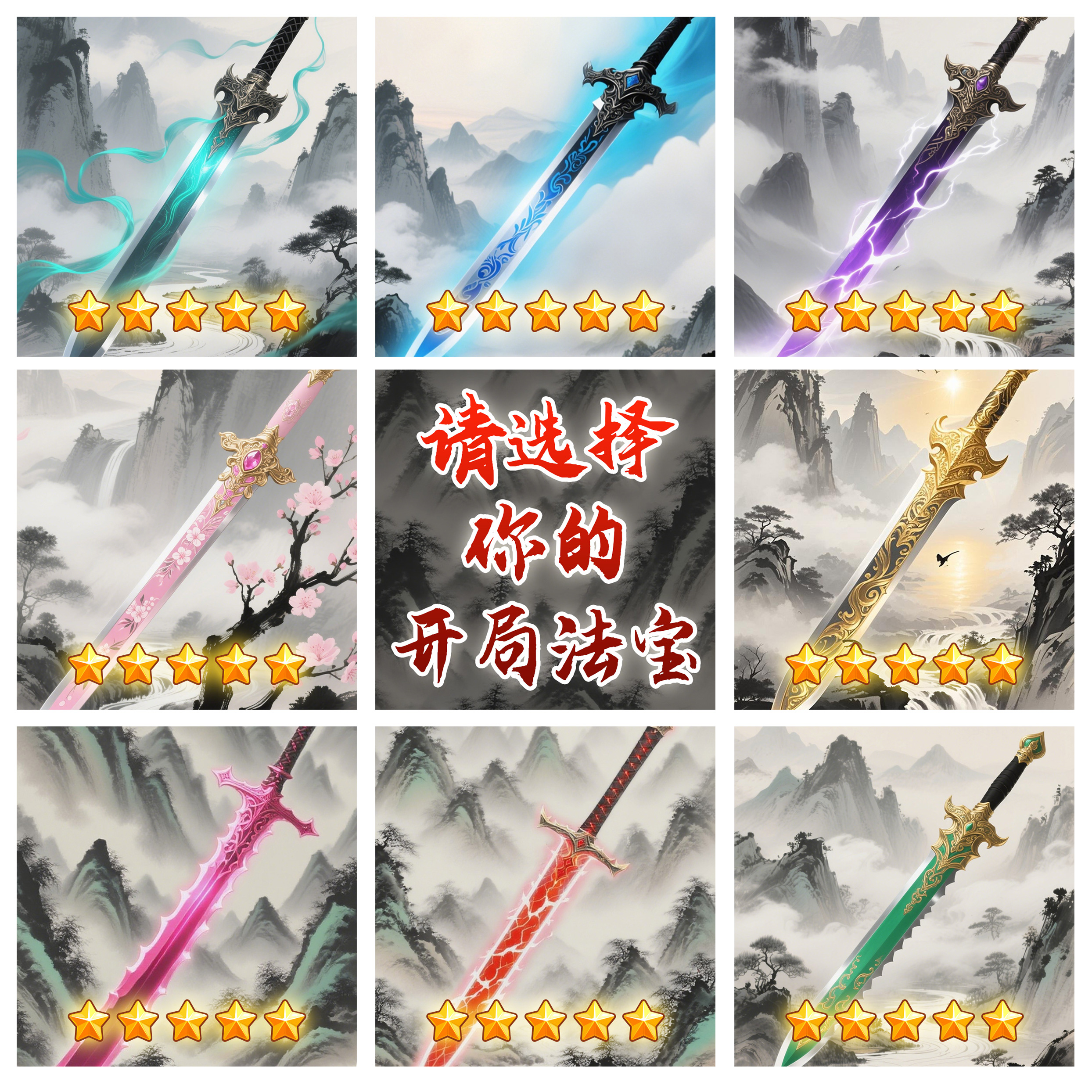 朋友圈九宫格武器选择